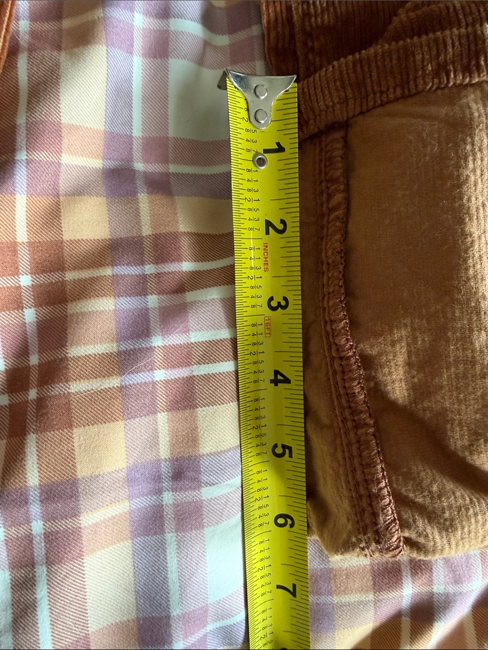 Pilcro Ribbed Corduroy Pants in Warm Brown - Picture 7 of 7